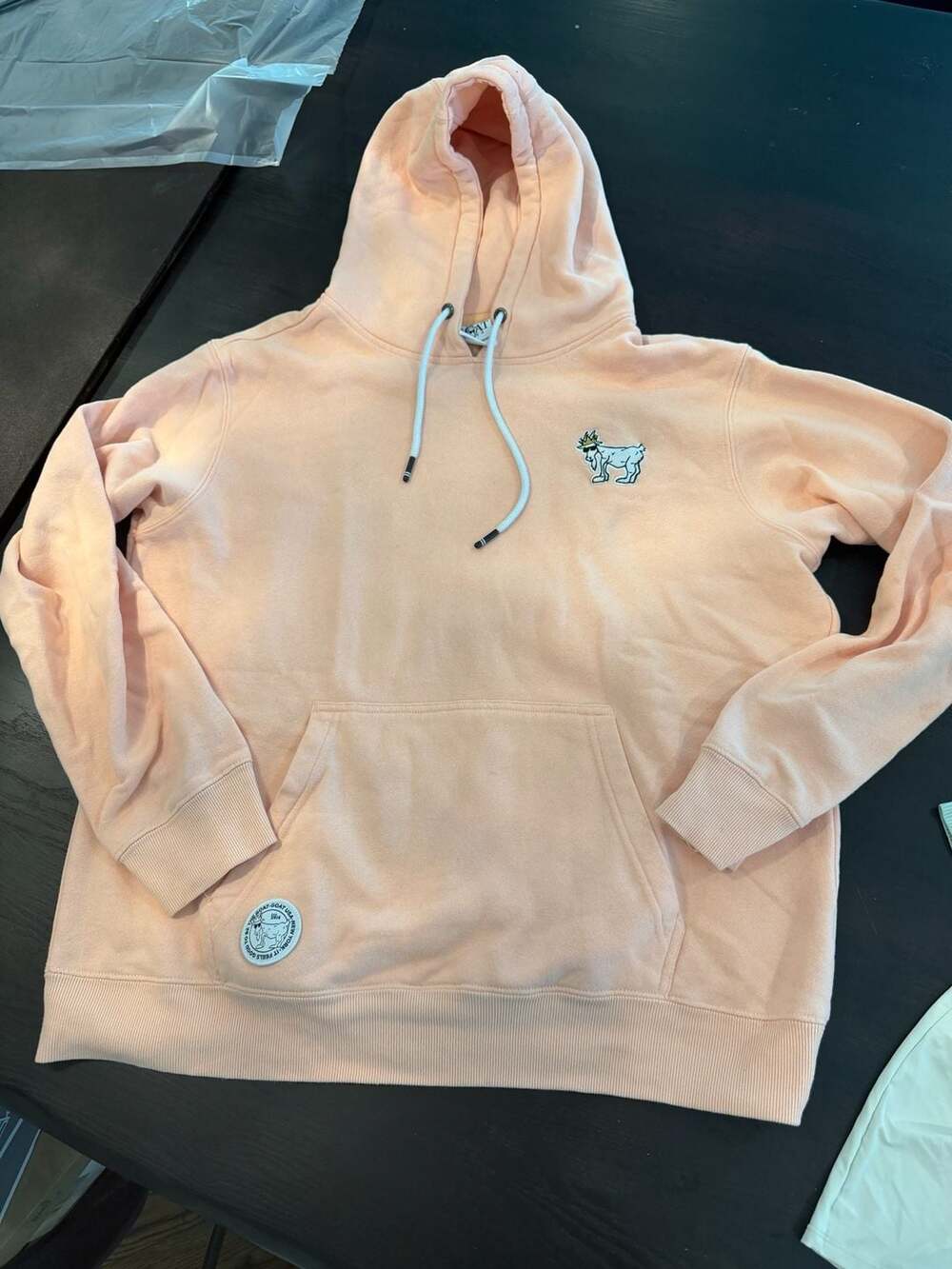 GOAT USA OG Hooded Sweatshirt in Peach unisex L perfect condition FAST2Ship